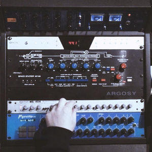 Zombie Nation rack: Antelope Orion32+, Lexicon Space Station delay, Doepfer MS-404, MonoWave synthesizer