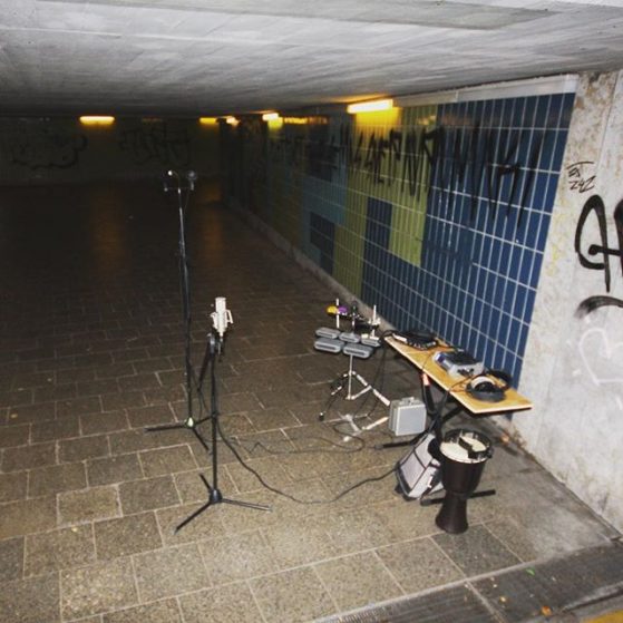 I recorded percussion in this underpass